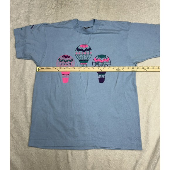 Vtg 90s Body Spirt & Mind Screen Stars Graphic T-Shirt Single Stitch Size Large - Picture 6 of 8